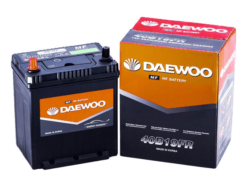 Ắc quy Daewoo 40B19FR (12V, 35AH)