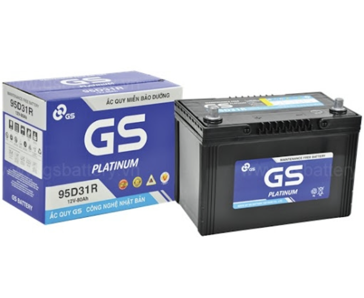 Ắc quy GS 95D31R (12V, 80Ah)