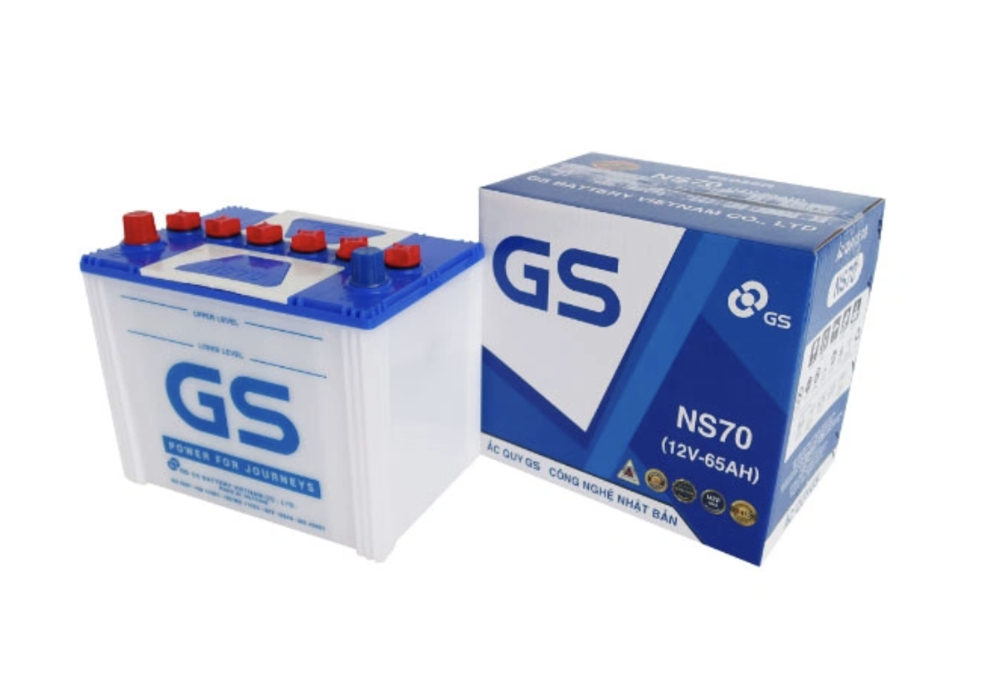 Ắc quy GS NS70 R/L (12V, 65Ah)