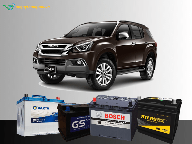 Thay bình ắc quy xe Isuzu nhập khẩu chính hãng