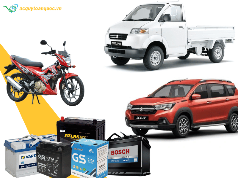 Thay bình ắc quy xe Suzuki chính hãng cho mọi dòng xe