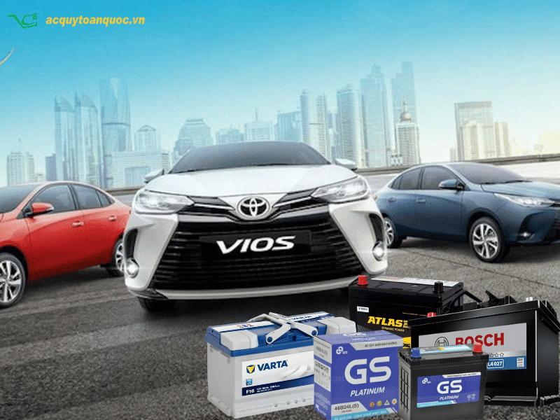 Thay bình ắc quy xe Toyota Vios chính hãng giá tốt nhất