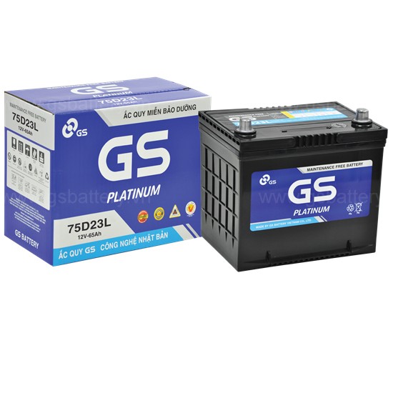 Ắc quy GS MF 75D23L (12V, 65Ah)