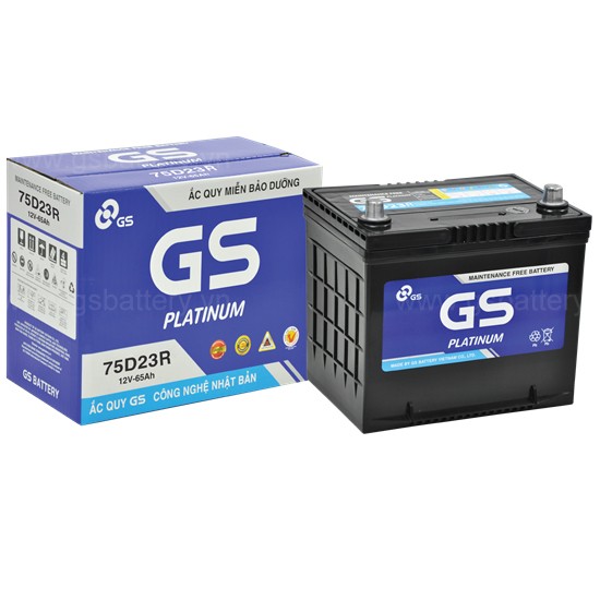 Ắc quy GS MF 75D23R (12V, 65Ah)