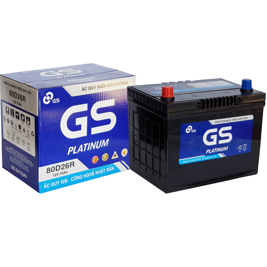 Ắc quy GS MF 80D26R (12V, 70Ah)