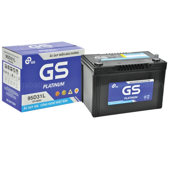 Ắc quy GS MF 95D31L (12V, 80Ah)